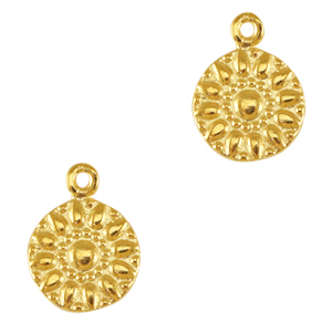 Bedels DQ metaal bloem Goud (nikkelvrij)