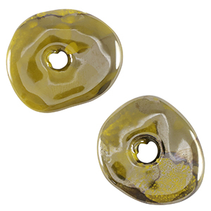 DQ Grieks keramiek kralen donut Olive green