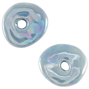 DQ Grieks keramiek kralen donut Brisk blue