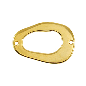 Bedels DQ metaal tussenstuk ovaal Goud (nikkelvrij)