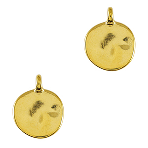 Bedels DQ metaal irregular 12mm Goud (nikkelvrij)