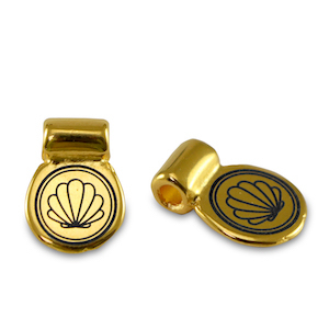 Schuivers DQ metaal schelp Goud (nikkelvrij)