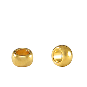 Kralen DQ metaal rondellen 5mm Goud (nikkelvrij)