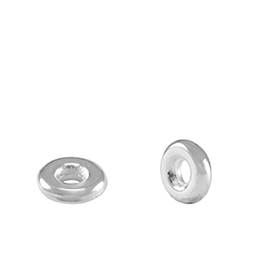 Kralen DQ metaal spacer ring 6mm Antiek zilver (nikkelvrij)