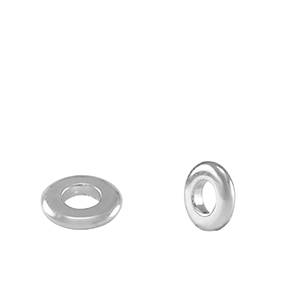 Kralen DQ metaal spacer ring 6mm Antiek zilver (nikkelvrij)