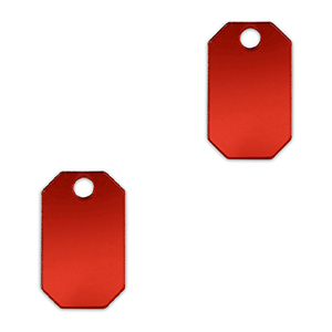Statement hangers octagon Metallic red