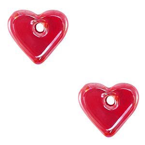 DQ Grieks keramiek kralen hart Bonfire red