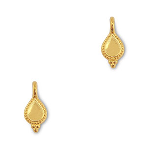 Bedels DQ metaal druppel Goud (Nikkelvrij)