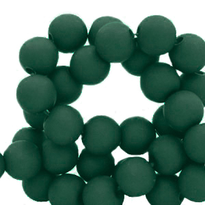 6 mm acryl kralen Dark green