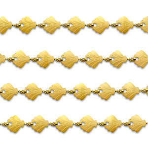 Roestvrij stalen (RVS) Stainless steel onderdelen jasseron schelp Gold