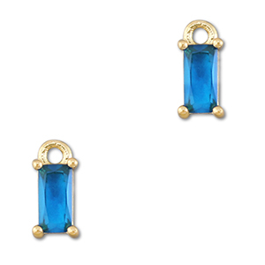 Hangers van Crystal glas rechthoek Blue-gold