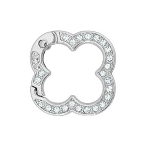 Gekleurde onderdelen sleutelhanger bloem Silver