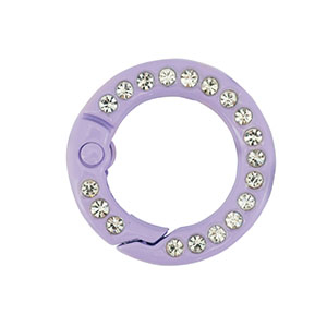 Gekleurde onderdelen sleutelhanger ring Purple