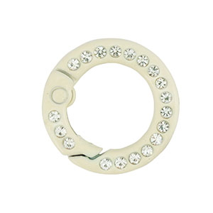 Gekleurde onderdelen sleutelhanger ring Off white