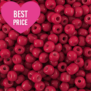Glaskralen Rocailles 6/0 (4mm) Red