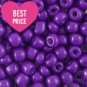 Glaskralen Rocailles 8/0 (3mm) Dark purple