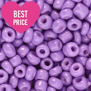 Glaskralen Rocailles 12/0 (2mm) Deep lavender purple