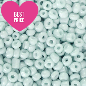 Glaskralen Rocailles 12/0 (2mm) Bleached haze blue