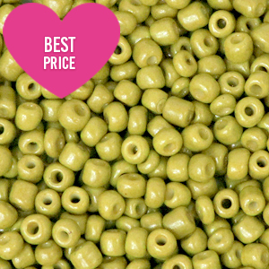 Glaskralen Rocailles 12/0 (2mm) Origano green