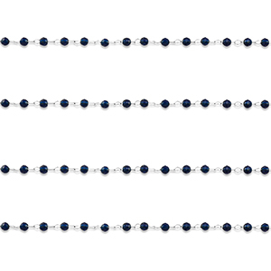 Roestvrij stalen (RVS) Stainless steel onderdelen jasseron rond Silver-dark blue