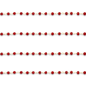 Roestvrij stalen (RVS) Stainless steel onderdelen jasseron rond Gold-red