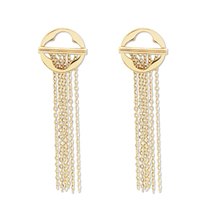 Roestvrij stalen (RVS) Stainless steel oorbellen / oorstekers Gold