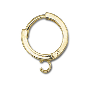 Brass TQ metaal creolen met oogje Gold