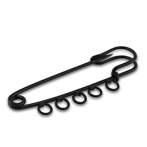 Gekleurde onderdelen sierspeld met 5 ogen Black