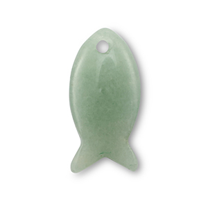 Natuursteen hangers kwarts vis Jade green