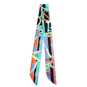Bandana sjaal met levendige print Multicolour-mint green-orange