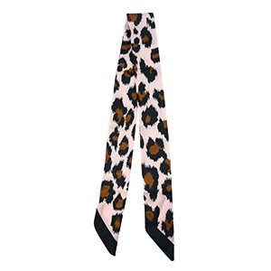 Bandana sjaal met luipaardprint Light pink-brown-black
