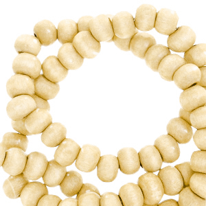 Houten kralen rond 6mm Nature hout-natural brown