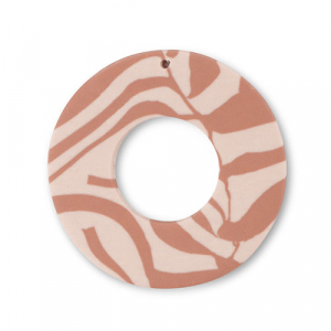 Polymeer hangers rond Light peach pink-light brown
