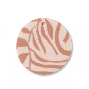 Polymeer hangers rond Light peach pink-light brown
