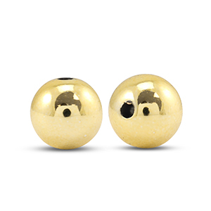 Metallook kralen rond 12mm Gold metallic