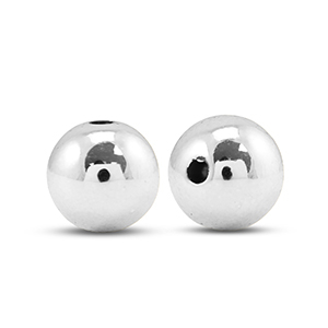 Metallook kralen rond 12mm Silver metallic