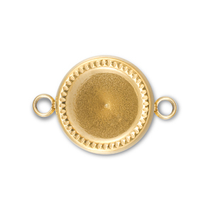 BY31&reg; Roestvrij stalen (RVS) Stainless steel tussenstuk met setting voor SS39 puntsteen Gold