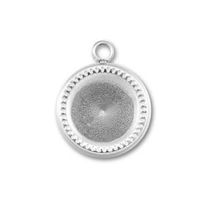 BY31&reg; Roestvrij stalen (RVS) Stainless steel bedels met setting voor SS39 puntsteen Silver