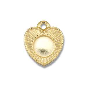 BY31&reg; Roestvrij stalen (RVS) Stainless steel bedels met setting voor SS34 flatback Gold