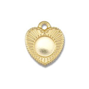 BY31&reg; Roestvrij stalen (RVS) Stainless steel bedels met setting voor SS30 flatback Gold