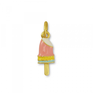 Bedels metaal ijs lolly Pink-yellow-gold