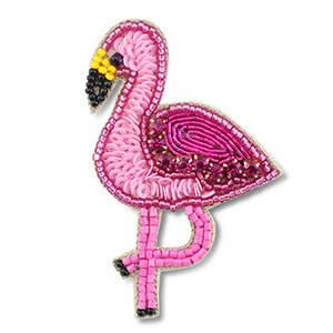 Broches flamingo Pink-yellow-black