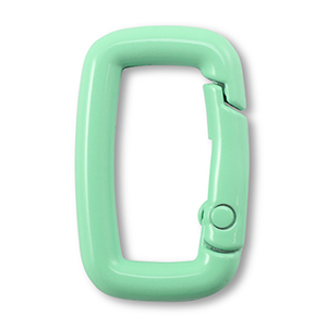 Gekleurde onderdelen sleutelhanger rechthoek Mint green
