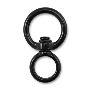 Gekleurde onderdelen sleutelhanger rond Black