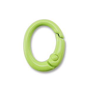 Gekleurde onderdelen sleutelhanger ovaal Green