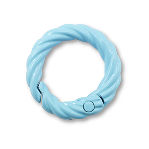 Gekleurde onderdelen sleutelhanger ring Light blue