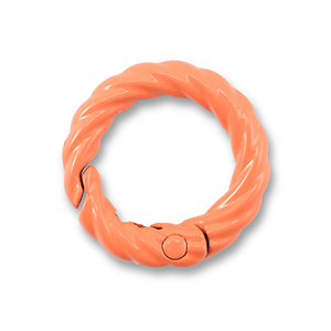 Gekleurde onderdelen sleutelhanger ring Orange