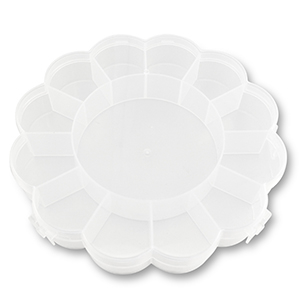 Sieraad display opbergbox 13 vaks bloem Transparent