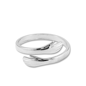 Roestvrij stalen (RVS) Stainless steel ringen handen Silver