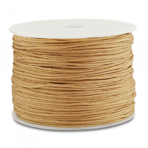Macram&eacute; draad gevlochten 0,8mm Camel brown